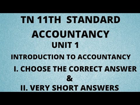 11th Accountancy unit 1 book back answers(2021-2022) - YouTube