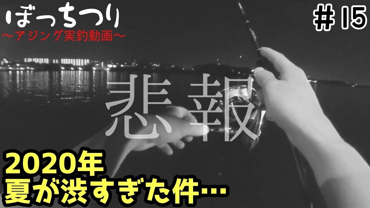 ぼっちつり 15 アジング実釣動画 悲報 今年の夏が渋すぎた件 Youtube
