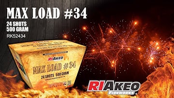 USA 1.4G CAKE “MAX LOAD#34” 24 shots RK52434 | RIAKEO FIREWORKS
