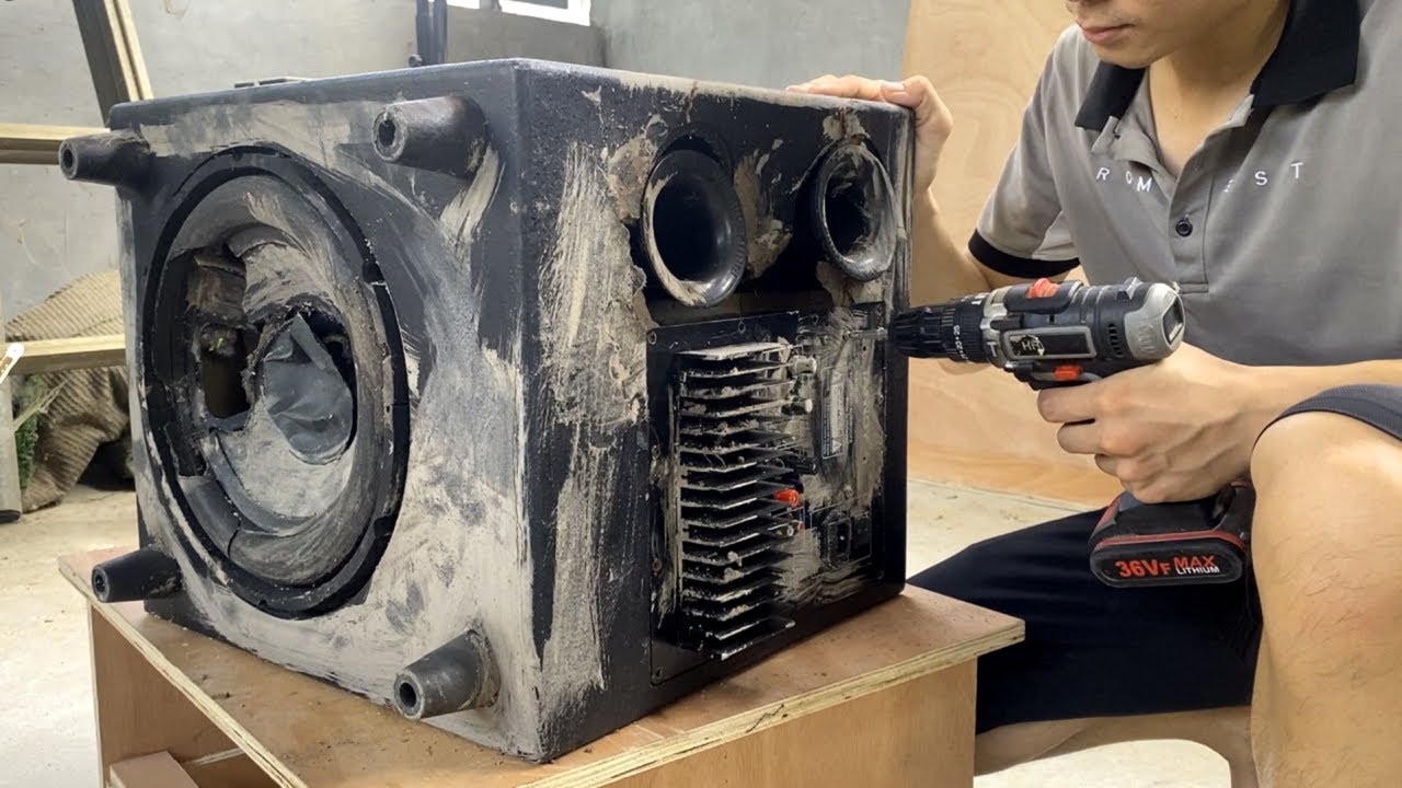 Restoration Subwoofer 12 inch // Rehabilitate and reuse old subwoofers