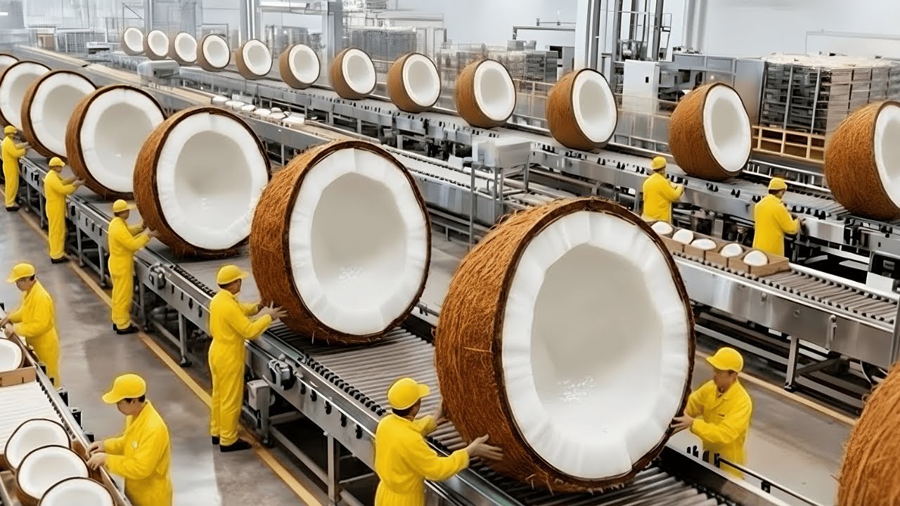 How Coconuts Are Processed at Scale | Inside a Modern Food Factory | Full Process