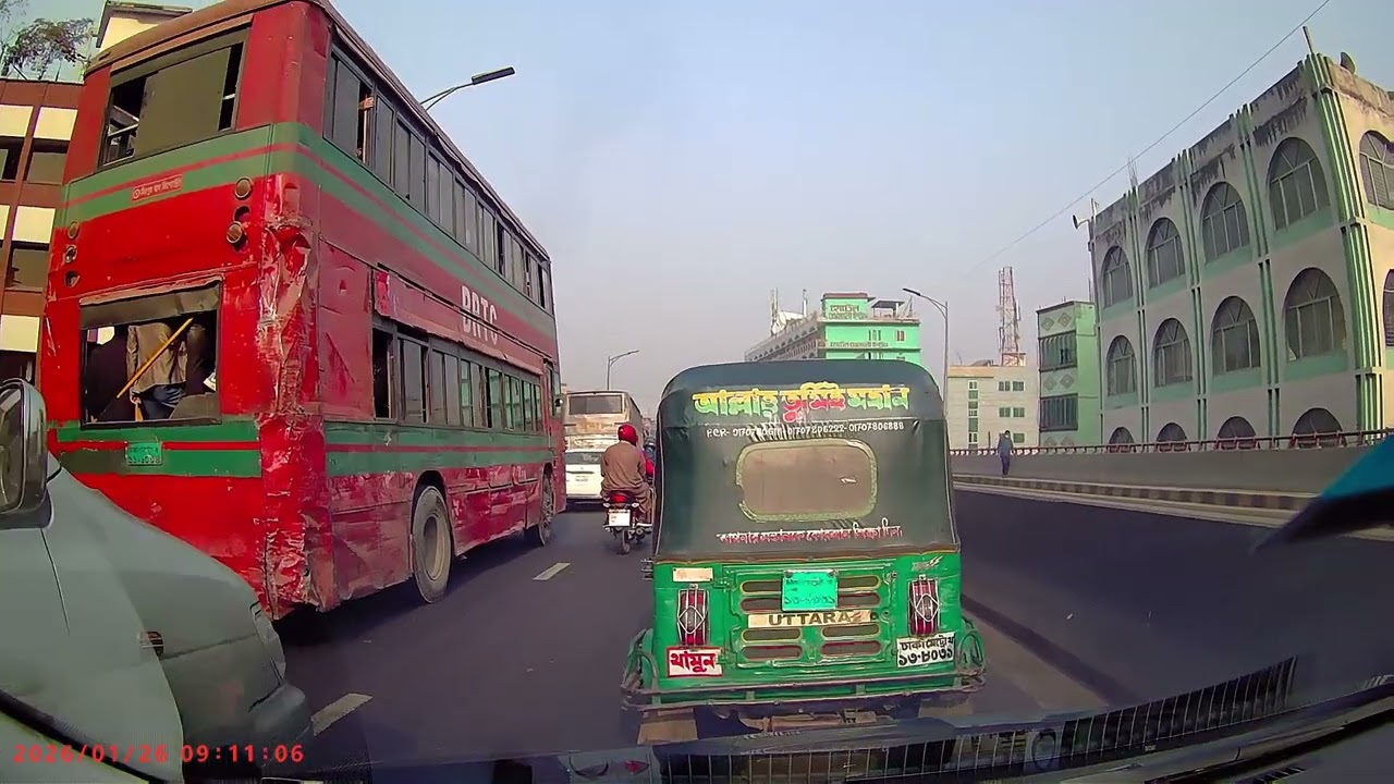 Dhaka City Drive | Jurain To Satmasjid Road To Mirpur Road To Dhanmondi | January 26