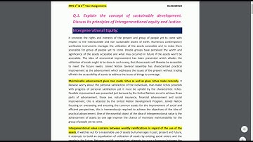 MED 002 Sustainable Development Solved Assignment | 2019-2020