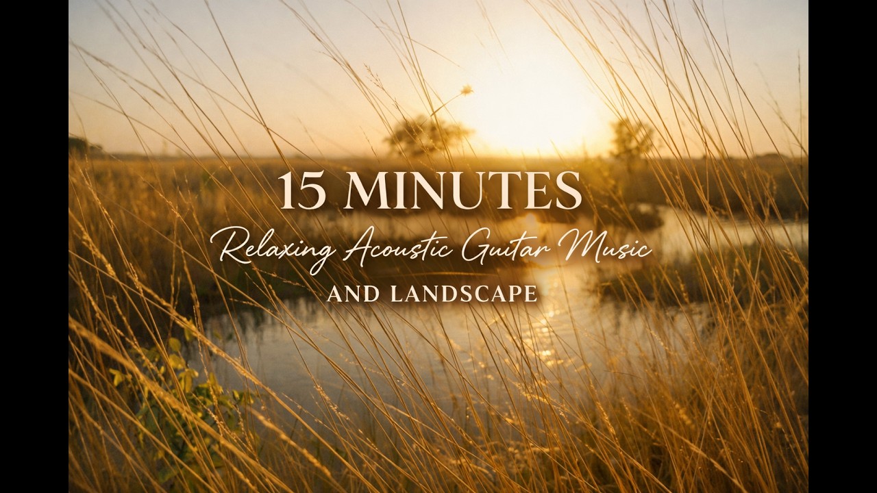 15 MINUTES RELAXING ACOUSTIC GUITAR MUSIC AND LANDSCAPE