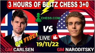 Magnus Carlsen vs Daniel Naroditsky | Blitz chess 3+0 | Chess.com | 19/11/22