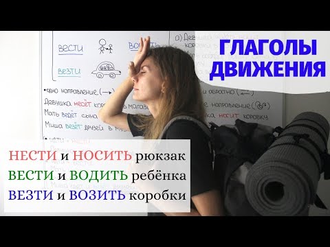 Урок 8. НЕСТИ и НОСИТЬ, ВЕСТИ и ВОДИТЬ, ВЕЗТИ и ВОЗИТЬ || Глаголы движения