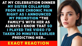 At My PROMOTION Dinner My SISTER Collapsed From Her Chronic Pain, then I Showed The video Proof..