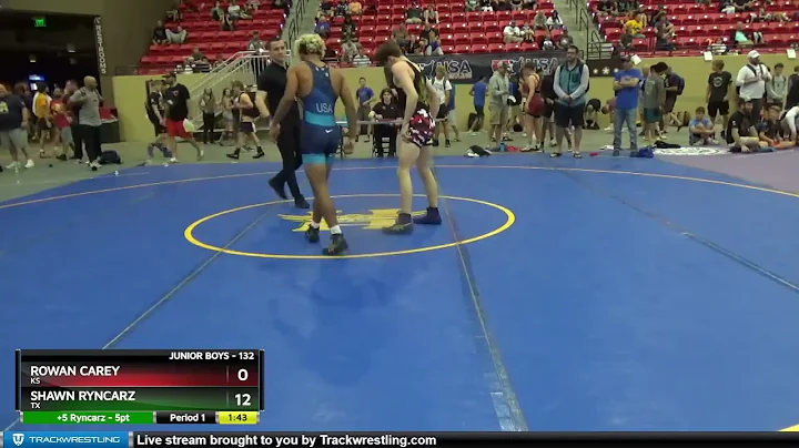 132 Lbs Cons. Round 3 - Rowan Carey, KS Vs Shawn R...