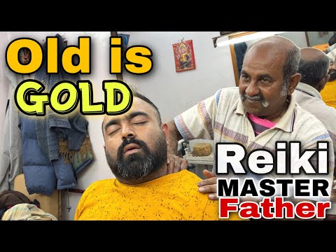 Energetic Head massage by old school barber ! Reiki master’s Dad ! ASMR