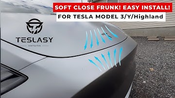 Tesla Model 3/Highland/Y Frunk Electric Suction Soft Closing Motor Upgrade - Install & Review!