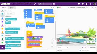 A fish and an island  | 3D and XR Studio | PictoBlox screenshot 5