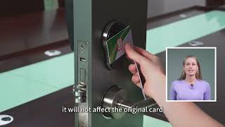 Demonstrates the different types of key cards used in the Securelox hotel access control system