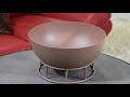 Handmade decorative bowls with stand iron 195x195x11 cms light skin