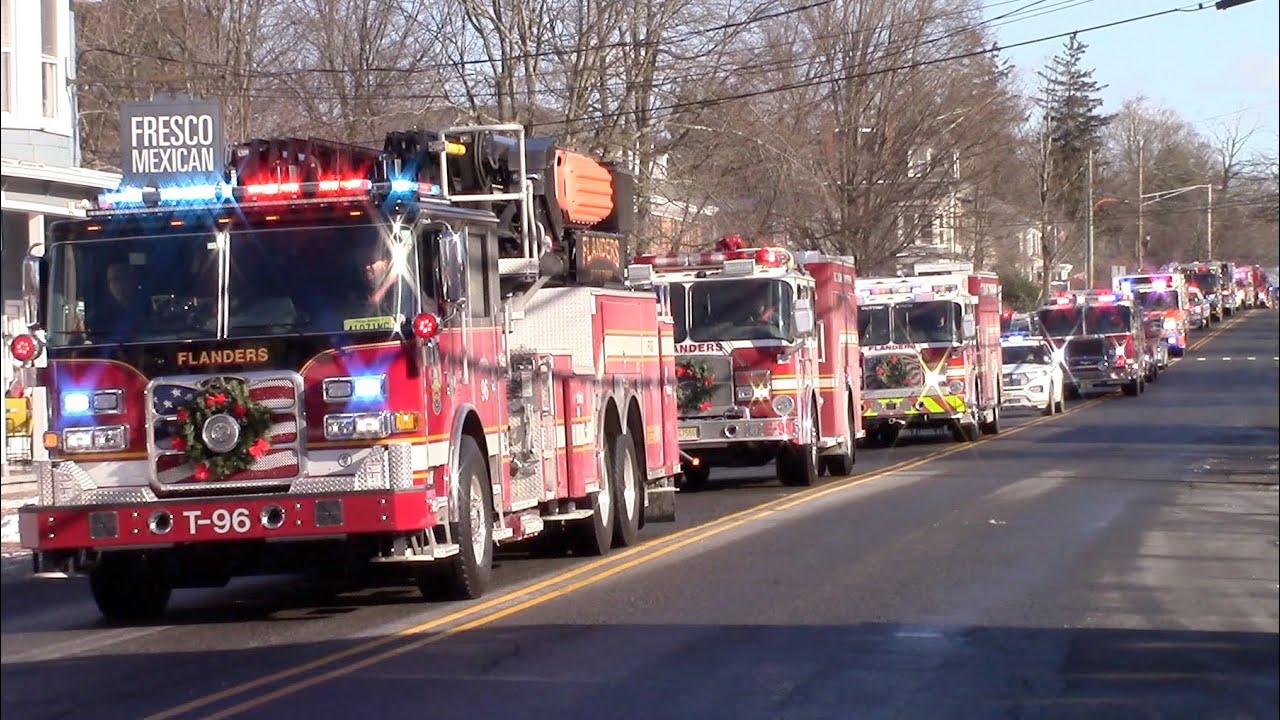 Chester Fire Department Lights And Sirens Fire Truck Parade New Years Day 2026