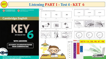 KET 6 Listening Part 1 Test 4 (Transcript + Key)