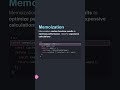 ⚡ Memoization - JavaScript Trick You NEED #Shorts