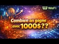 Combien in gagne sur WEFI avec 1000$ ? et 50$ ?