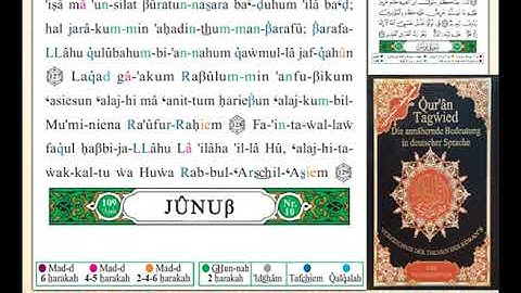 ختمة من مصحف التجويد باللغة الألمانية الصفحة رقم 207