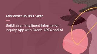 Build an Intelligent Information Inquiry App with Oracle APEX and AI screenshot 2