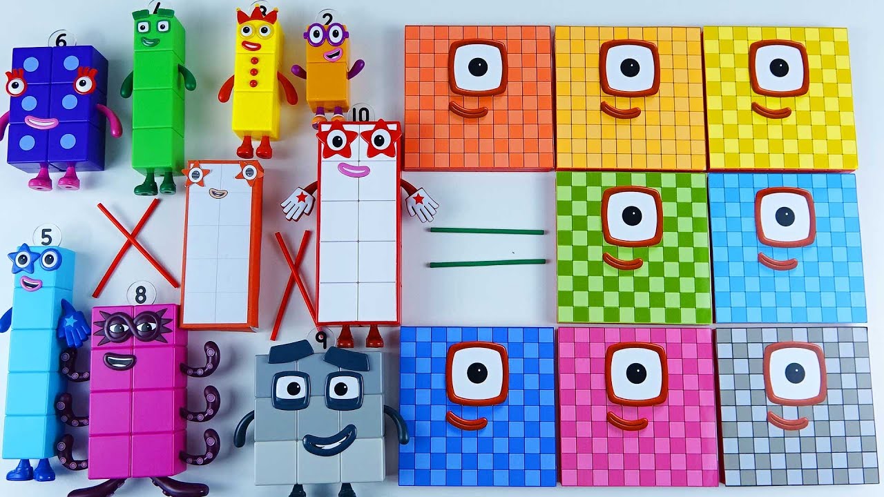 Let's Creative Numberblocks 100 Colorful with Multiplication X10 ...