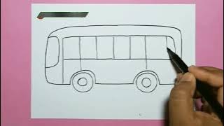 Cara Menggambar Bus yang Mudah Untuk Pemula