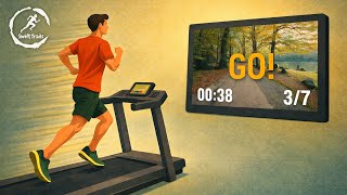 1 Hour HIIT Treadmill Workout | Fartlek Interval Training Session