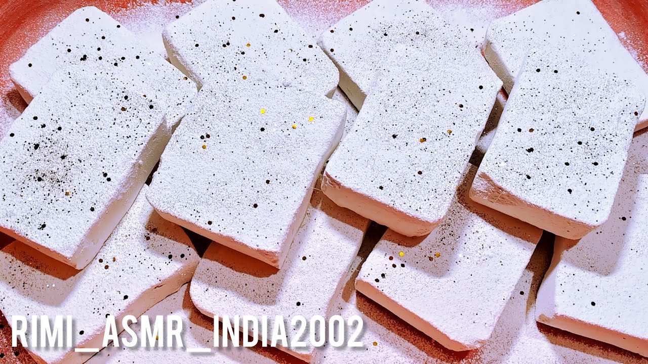 Powdery soft homemade gym chalk crush topping with glitter 🤍 - YouTube