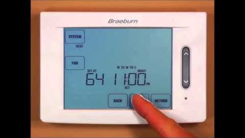 Braeburn Touchscreen Thermostat - Setting a 5-2 Day Program Schedule