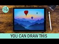 You Can Draw This LANDSCAPE with balloons in PROCREATE