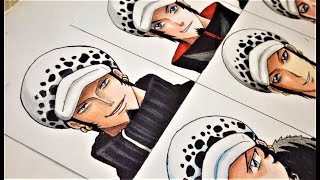 Drawing Trafalgar Law In Different Anime Style