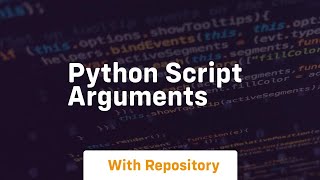python script arguments