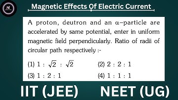 A proton , deutron and an alpha particle are accelerated by same potential, enter in uniform #iitjee