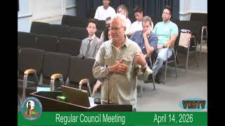 Regular Council Meeting April 14, 2026