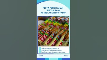 Pesta Pernikahan Sajikan Mi Instan, Tamu Undangan Bebas Pilih Rasa