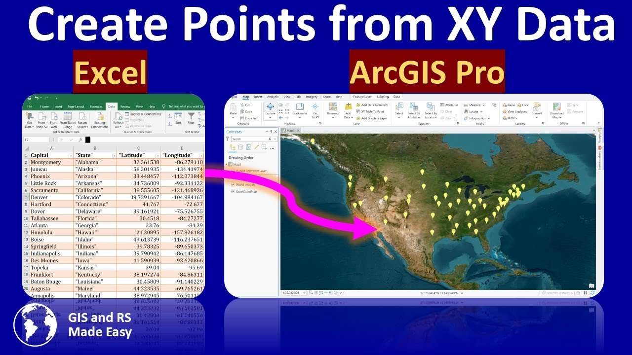 How to import XY Coordinate Data to ArcGIS Pro from Excel (CSV ...