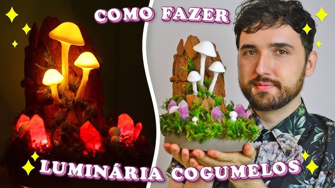 COMO FAZER COGUMELHO ESPELHADO - LUMINÁRIA ESPELHADA DE COGUMELO - MUSHROOM  DISCO BALL 