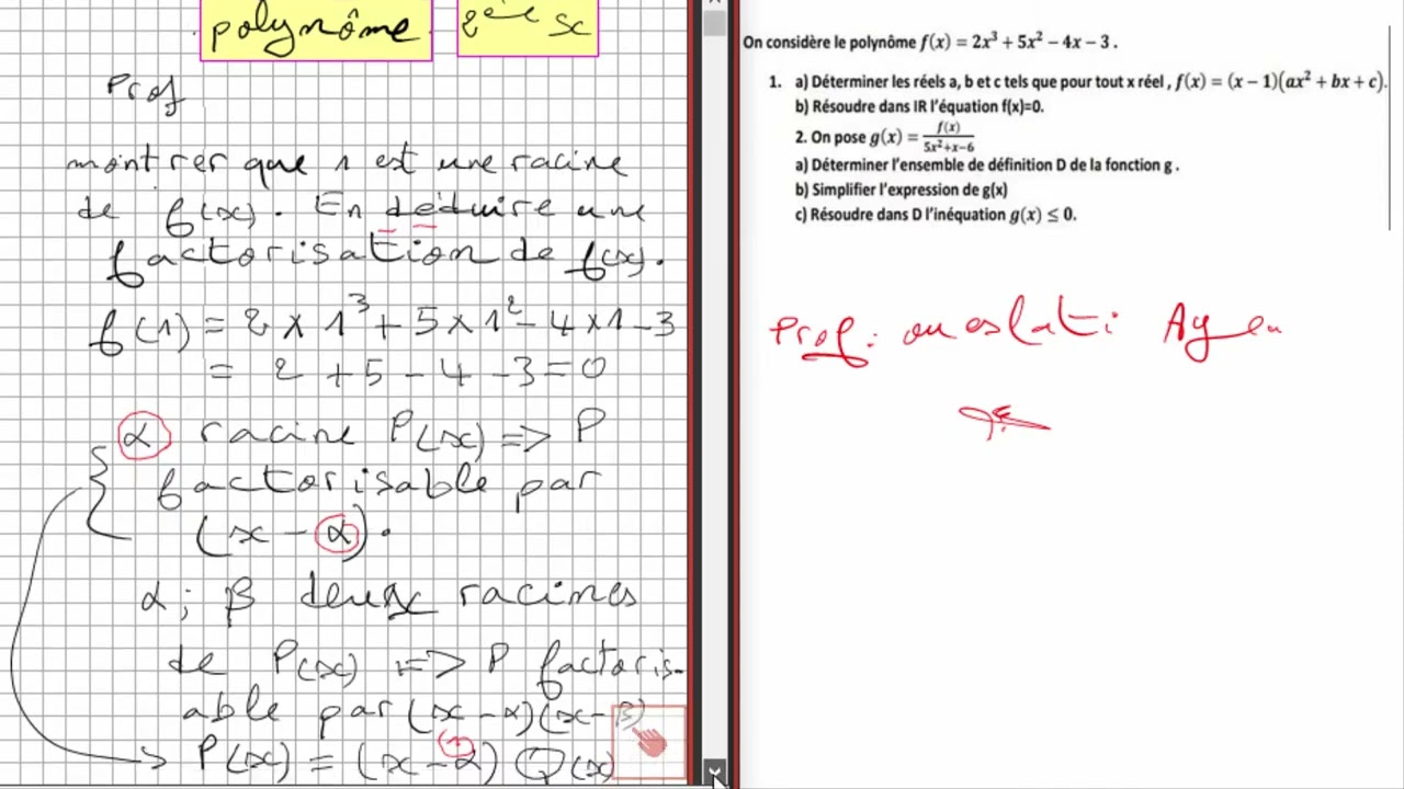 Polynôme 2éme science 2éme informatique 