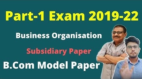 Brabu Part-1 bo model Paper Solution B.Com, brabu model Ques