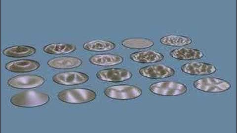 2D Standing Wave Patterns (circular fixed boundaries)