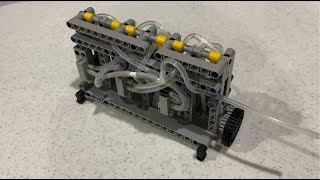 LEGO Pneumatic Engine - Small Cylinder Inline 6 (No Modified Parts)