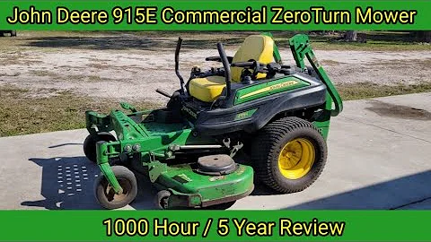 John Deere 915E Zero Turn - 1000 Hour/5 Year Review. Commercial Mower Review - Naples Lawn Service.