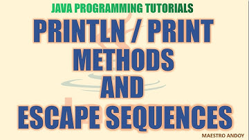Println / Print Methods and Escape Sequences - Recorded Lesson | Java Programming Tutorial