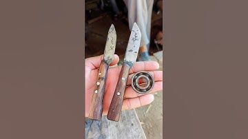 🫛🦾 Turned a rusty bearing into a vegetable knife #blacksmithing #blacksmith #workingskills #knife