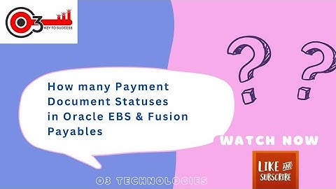 How many Payment Document Statuses in Oracle Fusion and EBS Payables #fusion#ebs#interviewquestions
