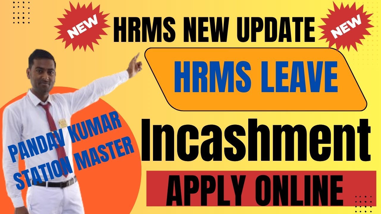 hrms leave encashment apply online||leave encashment in railway - YouTube