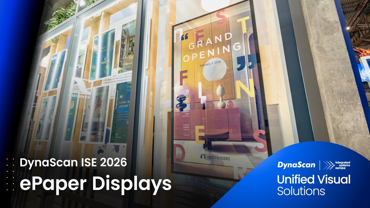Redefining Sustainable Digital Signage at ISE 2026 | DynaScan NAVO