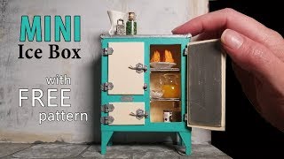 Miniature Dollhouse Ice Box (Fridge) with Free Downloadable Pattern screenshot 5