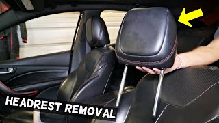 HOW TO REMOVE OR REPLACE HEADREST ON DODGE JEEP CHRYSLER FIAT ALFA ROMEO