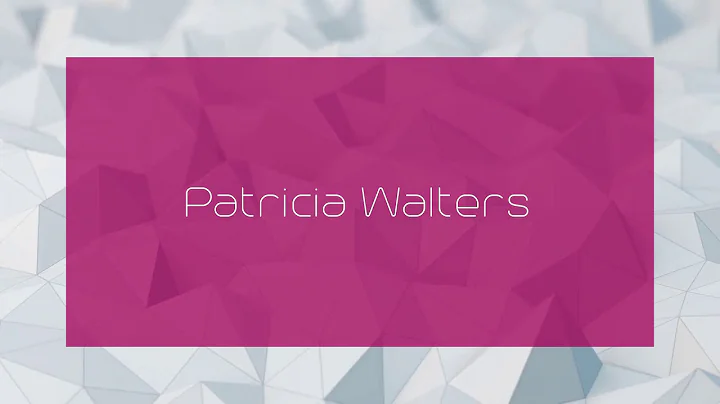 Patricia Walters - appearance
