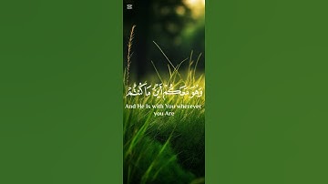 {وَهٔوَ مَعَكُمْ أَيْنَمَا كُنتُمْ} شريف مصطفى سورة الحديد #قرآن